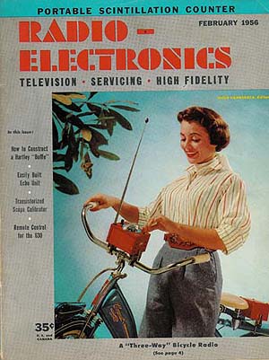 February 1956 Radio-Electronics magazine cover