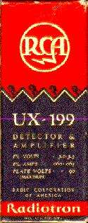 RCA UX199 tube box