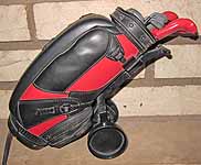 red golfbag